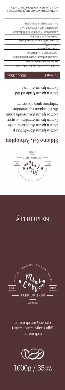 Geschenkverpackung für braune Kaffeebohnen