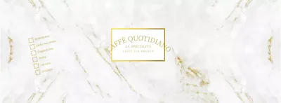 Caffè moderno in oro bianco con motivo a marmo