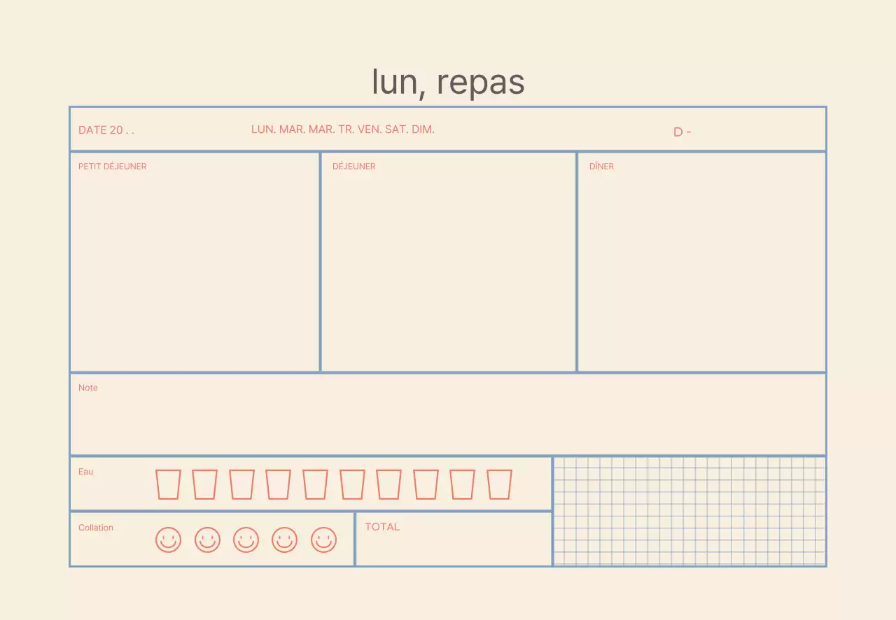 Traceur de lignes bleues beige