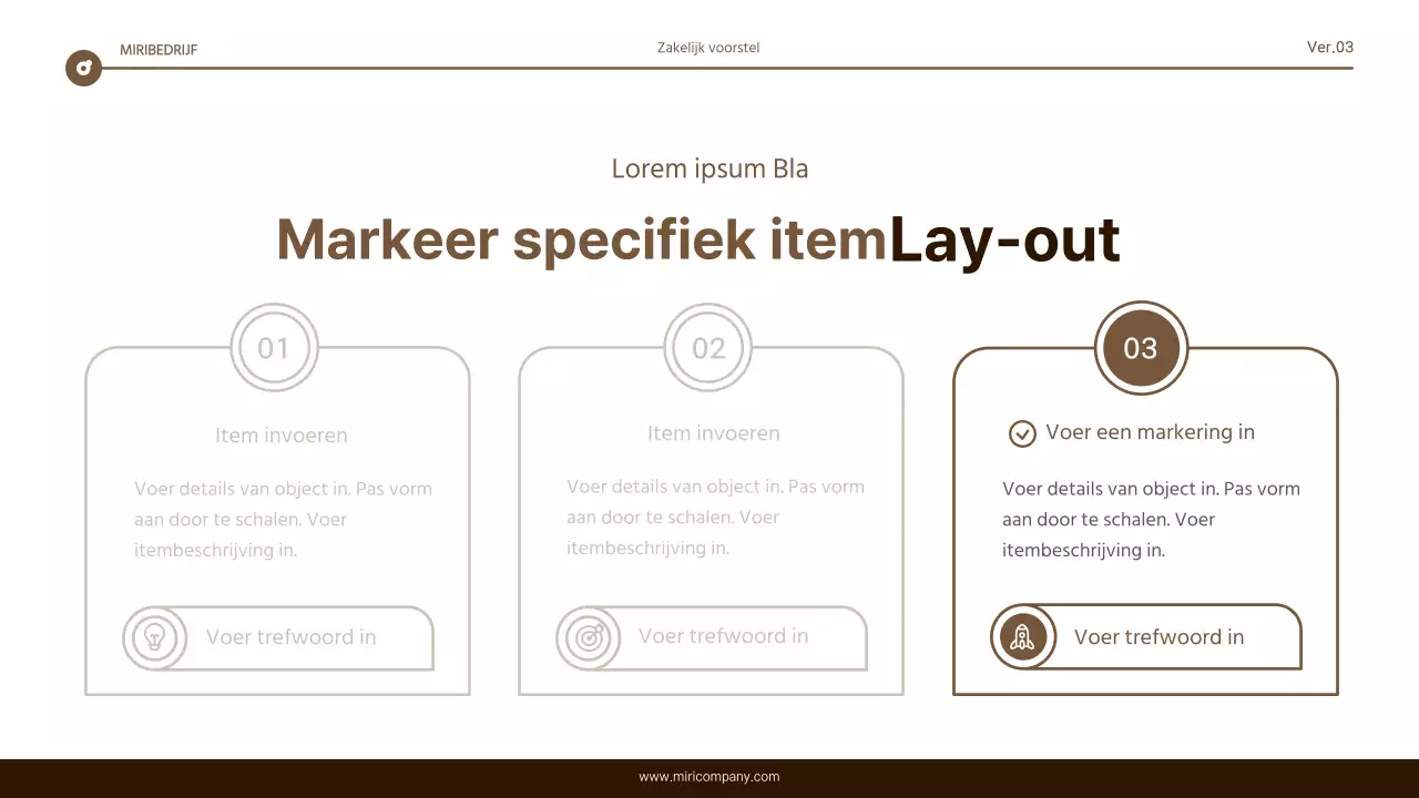 Eenvoudig bruin en wit tekstmarkeringsrapport