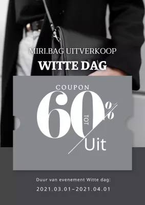 Een nette White Day uitverkoop in grijs en zwart