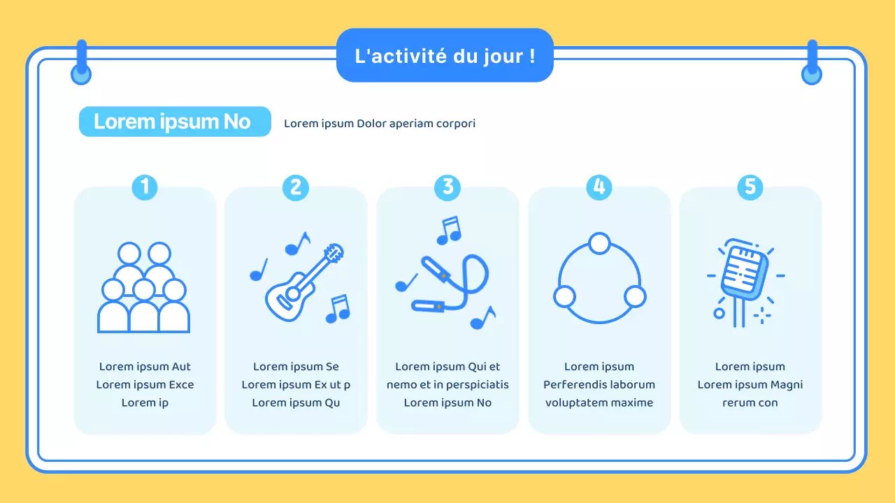 Jaune bleu illustration mignonne école éducation physique matériel de cours