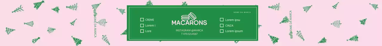 Lista de verificação do café com padrão de árvore verde-rosa