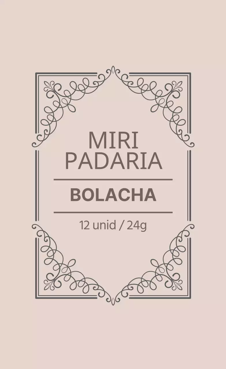 Etiquetas bege cinzentas ilustradas para bolachas de pastelaria