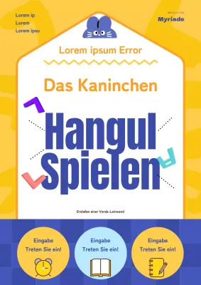 Kitschiges Buchcover für die frühkindliche Bildung in Gelb und Blau