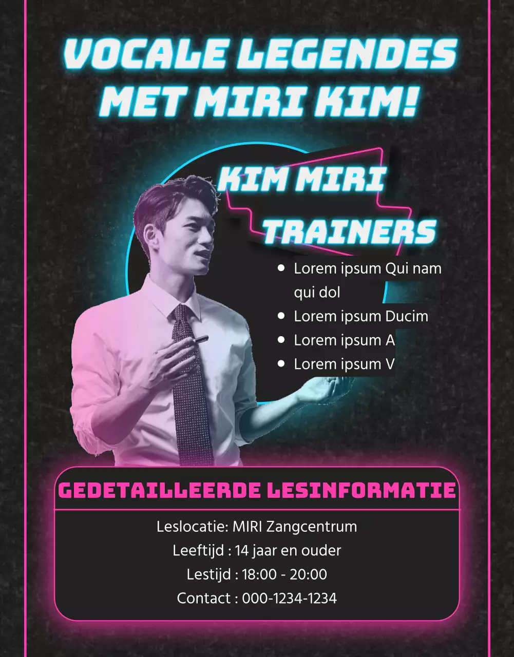 Roze en lichtblauw neon zangles