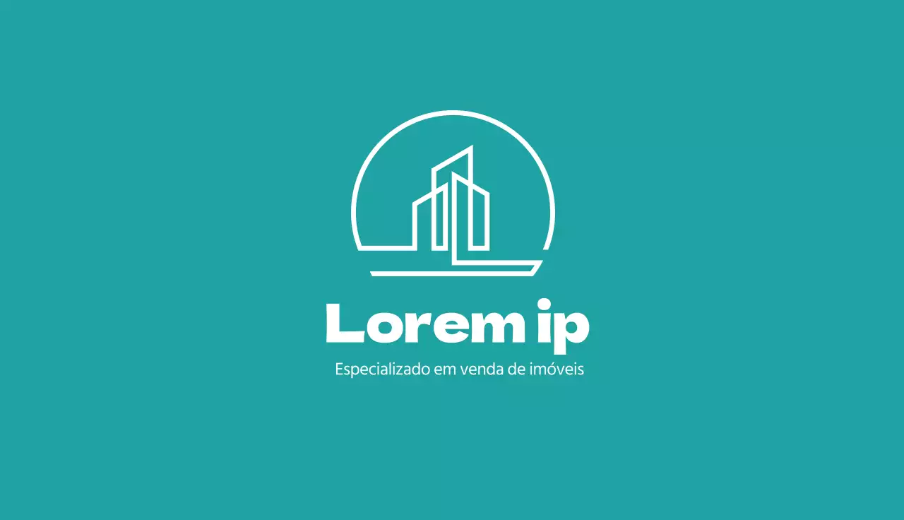 azul ilustração logótipo simples imobiliário