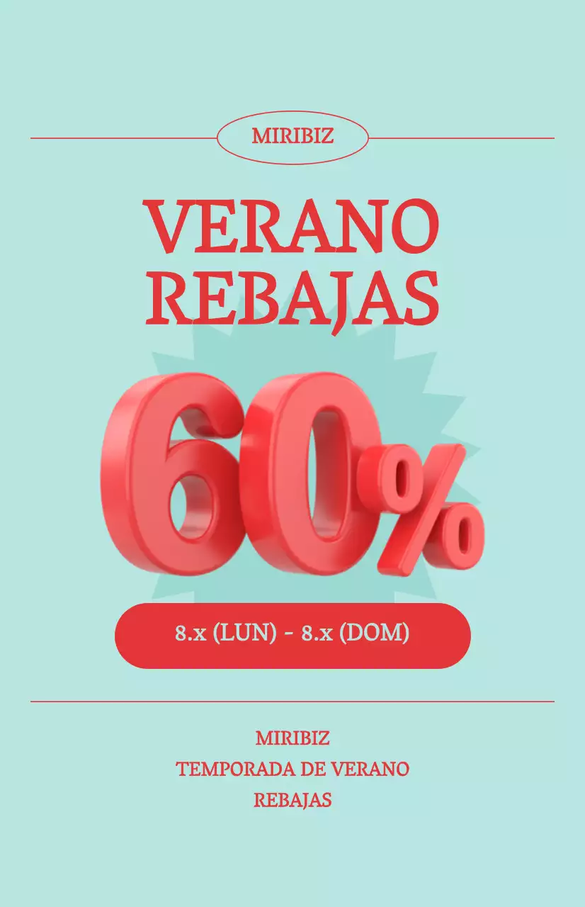 Promoción de rebajas de verano con fondo azul