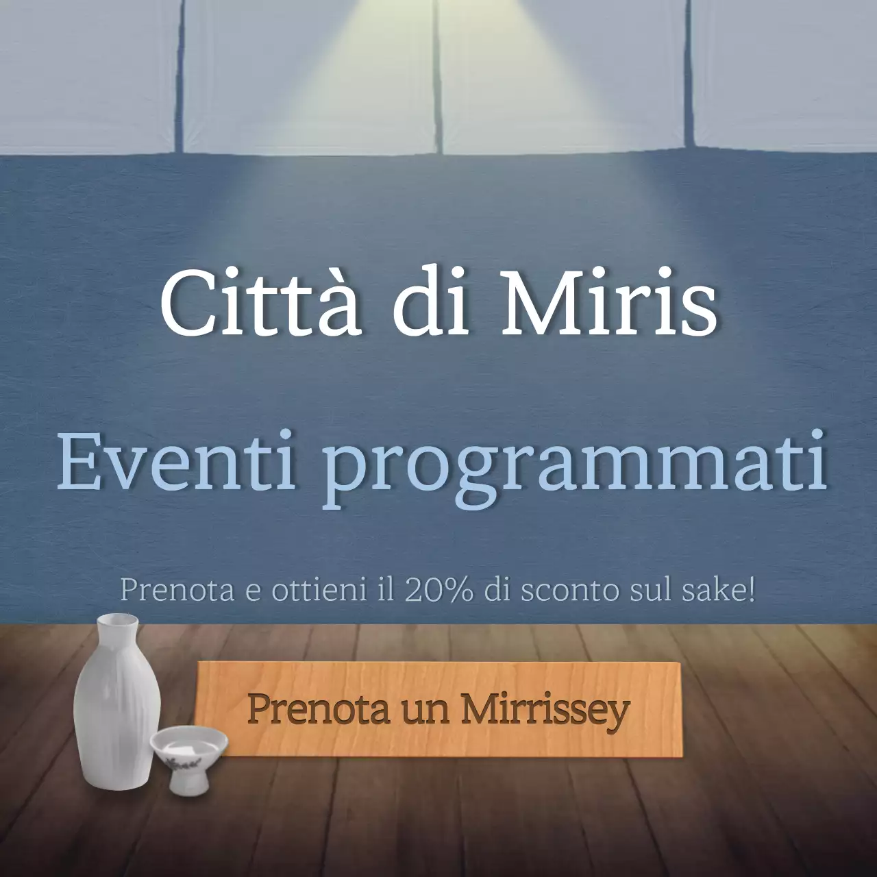 Concetto di ristorante giapponese in blu navy e marrone