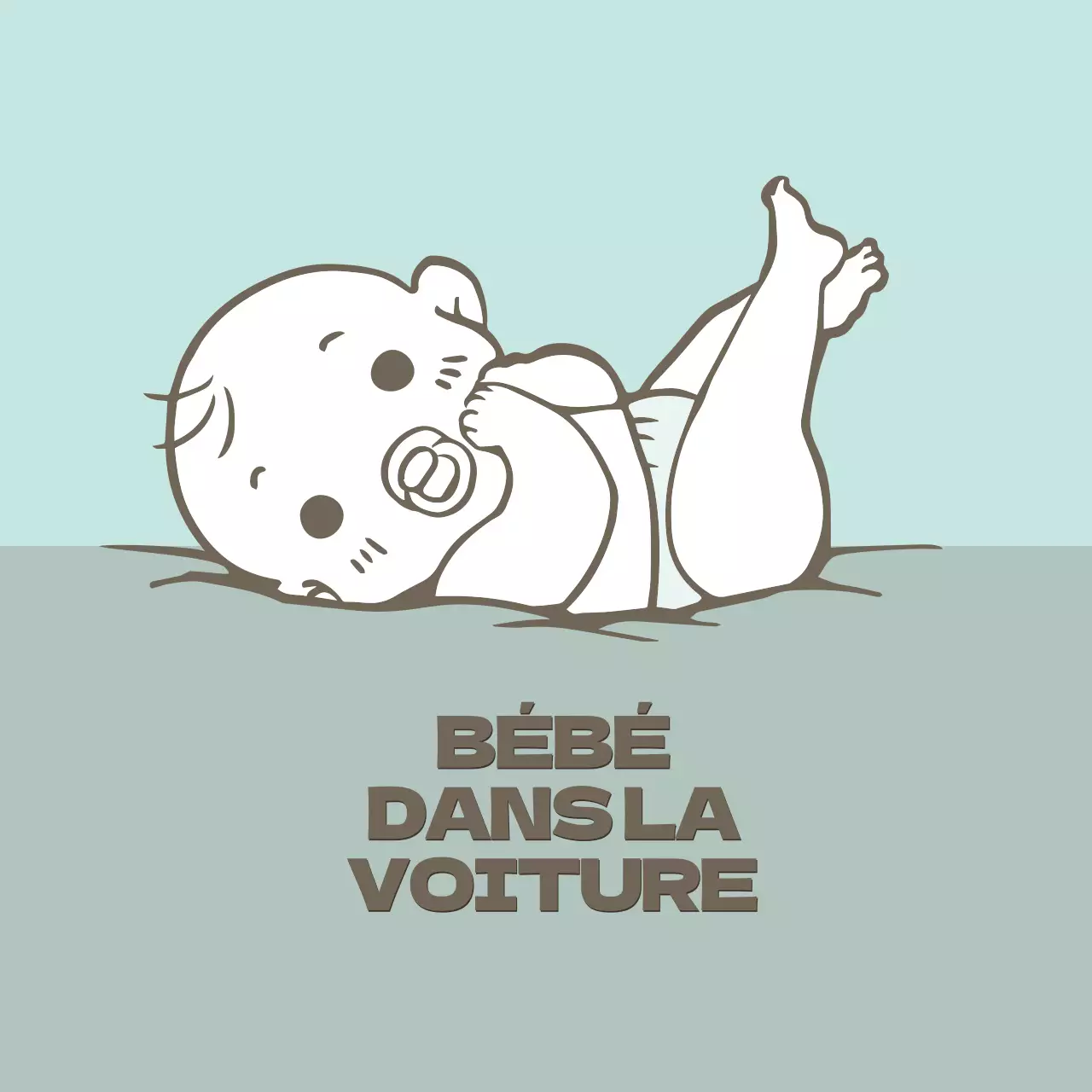 Illustration d'un bébé à la menthe avec un enfant sur un tableau