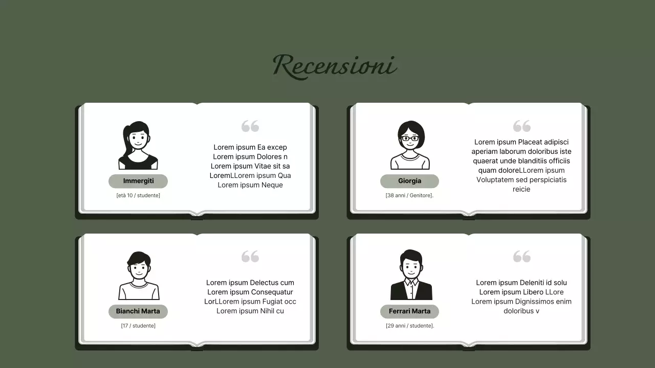 Portfolio del docente di psicologia dell'arte verde e semplice