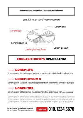Promoot je Engelse taalschool met zwarte en rode tekst