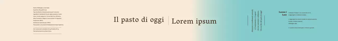 Etichetta millefoglie blu avorio sfumata