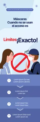 Guía de prevención del coronavirus ilustrada en azul sencillo