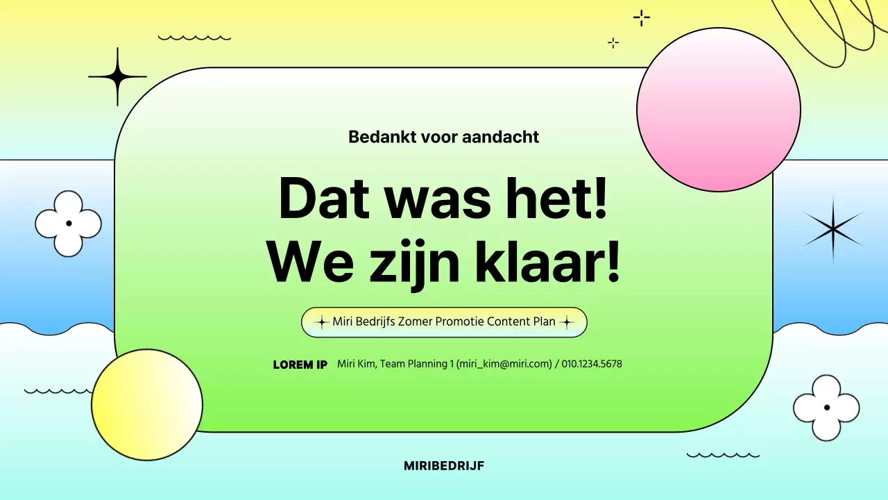 Felgekleurde verlopen zomerpromotie