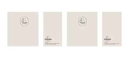 Weiß Beige Einfache Linie Illustration