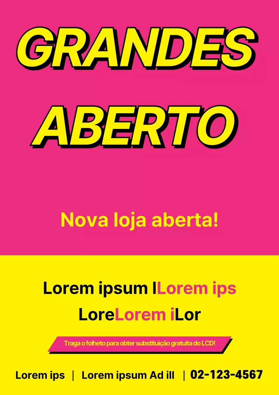 Promover a abertura de um concessionário de telemóveis com uma faixa rosa e amarela de alta visibilidade