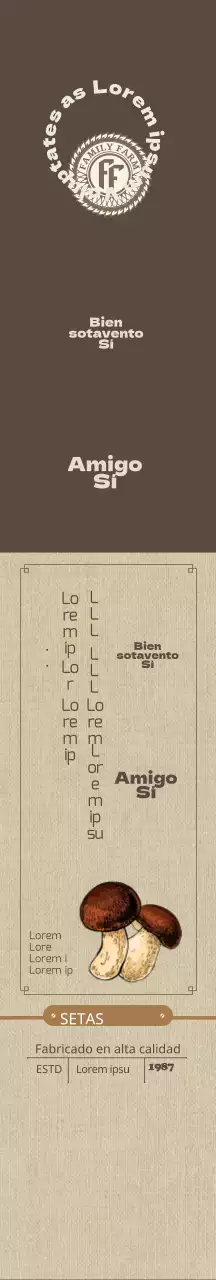 Set de regalo de setas marrón tradicional