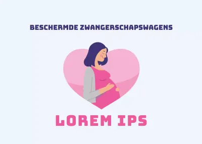 Licht blauw-roze illustratie van zwangere vrouwen die in voertuigen stappen