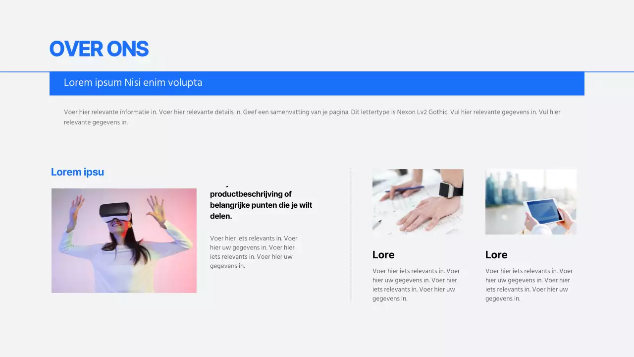 Eenvoudige zakelijke rapporten in blauw