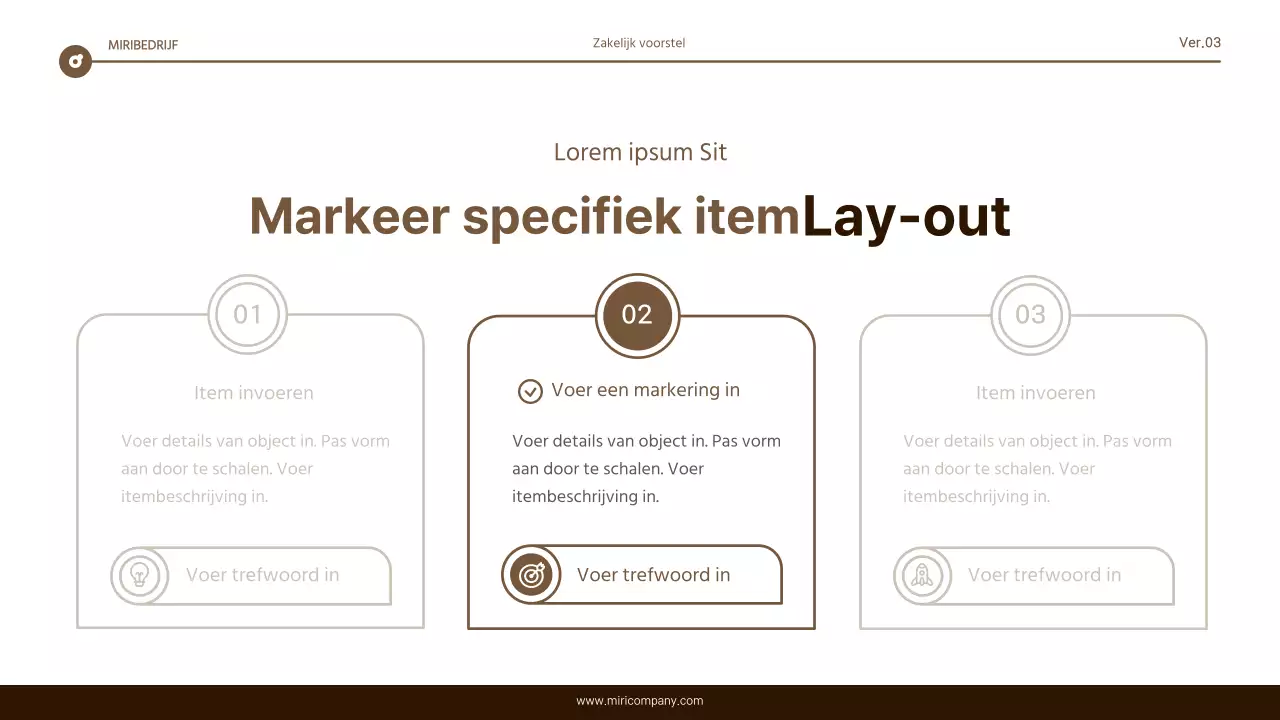Eenvoudig bruin en wit tekstmarkeringsrapport