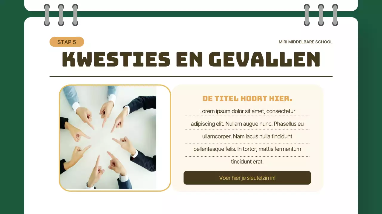 Geel en Groen Klasconcept Ethiekles