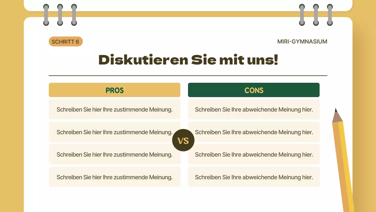 Gelbes und grünes Klassenzimmerkonzept Ethikunterricht