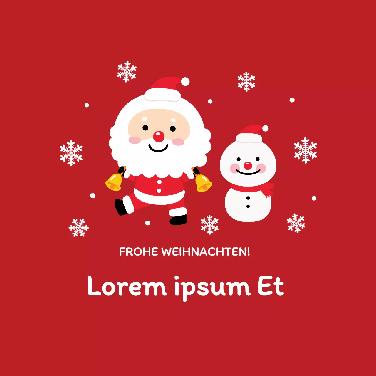Rote niedliche Illustration Weihnachts-Event-Etikett
