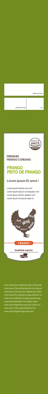 ícone simples verde embalagem de carne de peito de frango