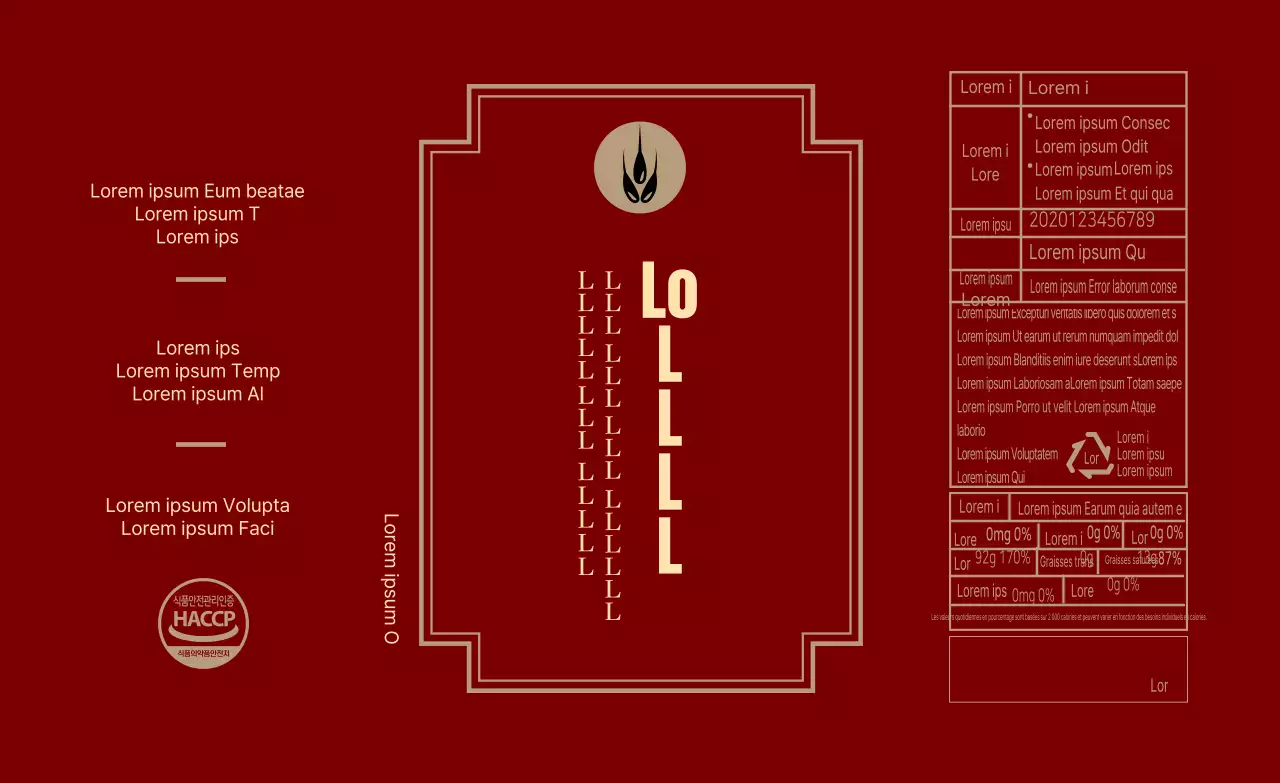 Étiquette d'information sur l'huile aromatisée au piment rouge beige et rétro
