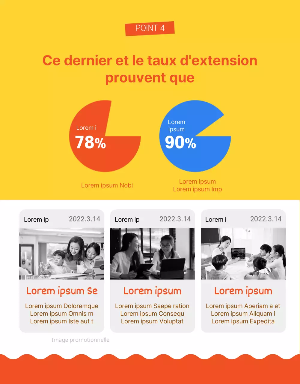 Thème de l'enseignement primaire bleu jaune orange