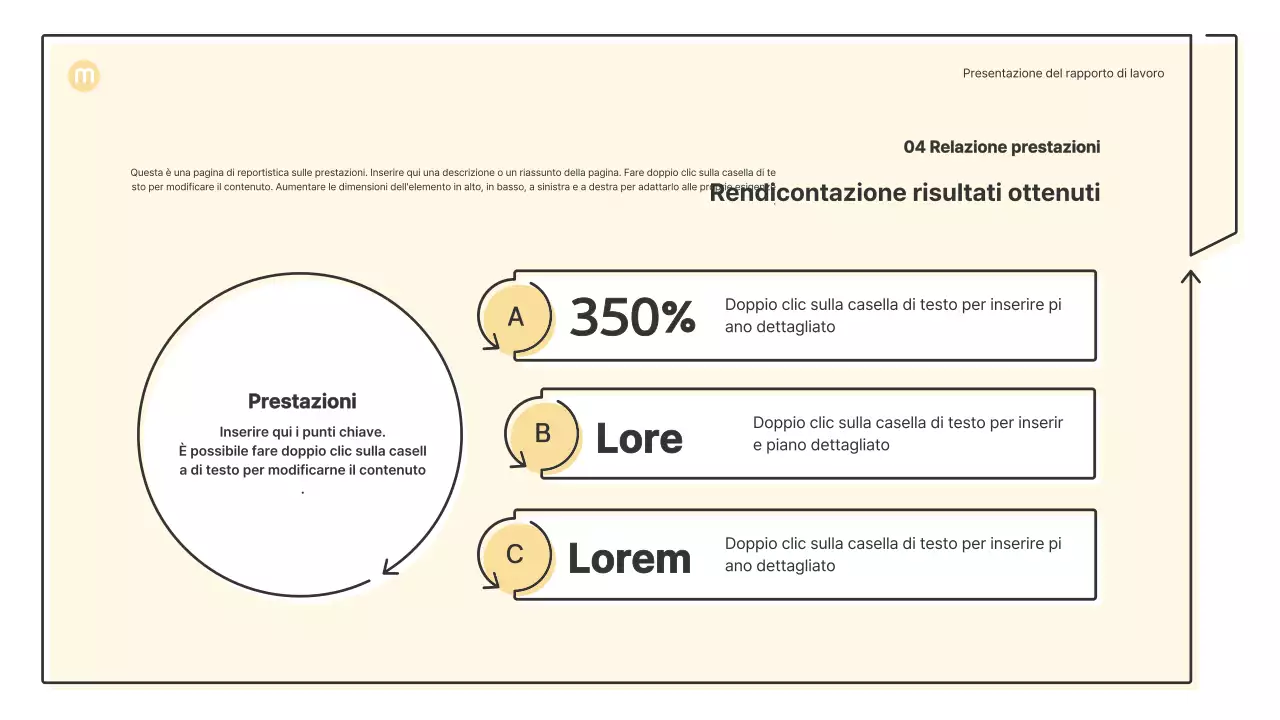 Forme puntiformi con frecce in giallo chiaro Kit di presentazione aziendale