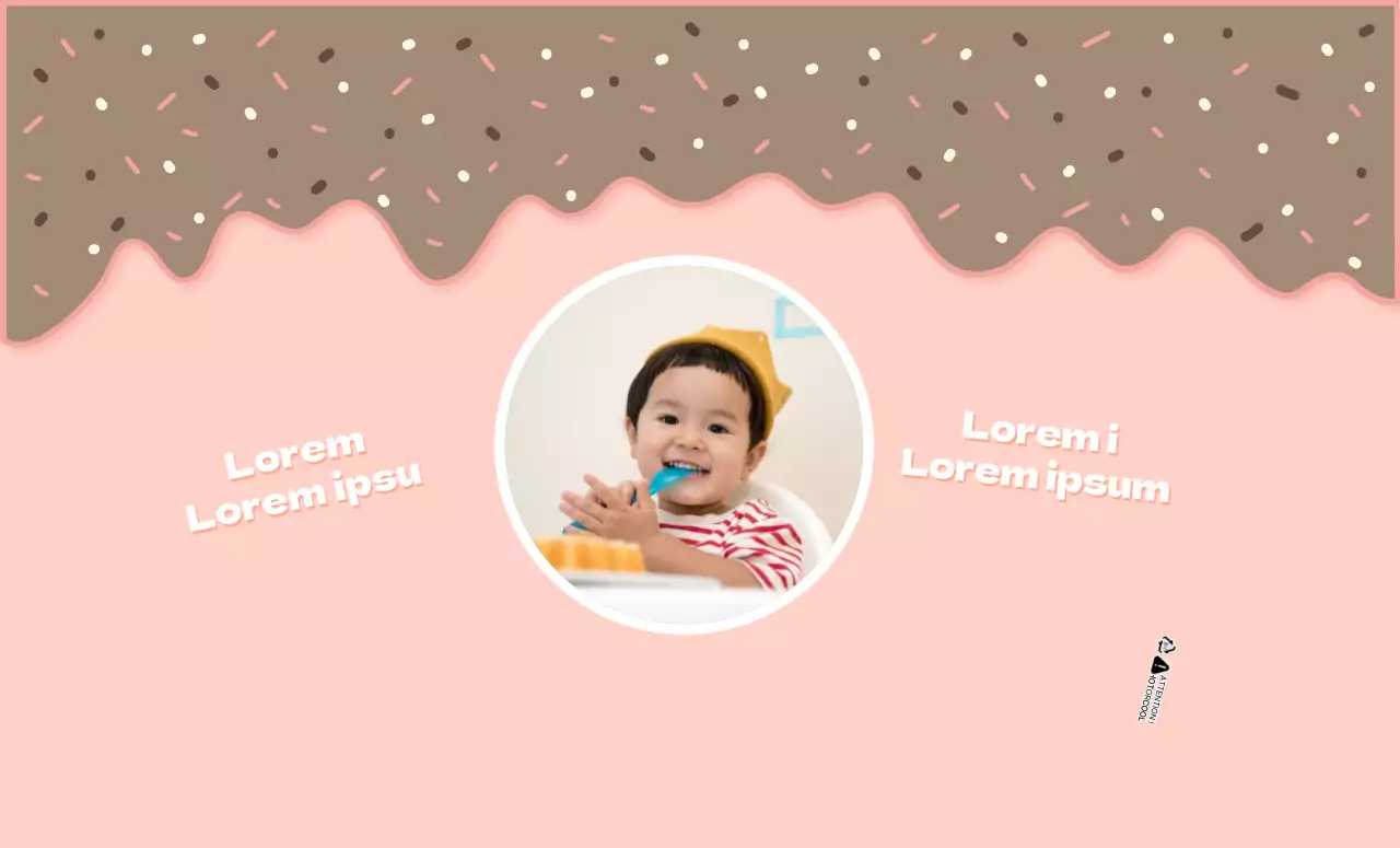 Gobelets en papier "Happy Birthday" rose et crème glacée