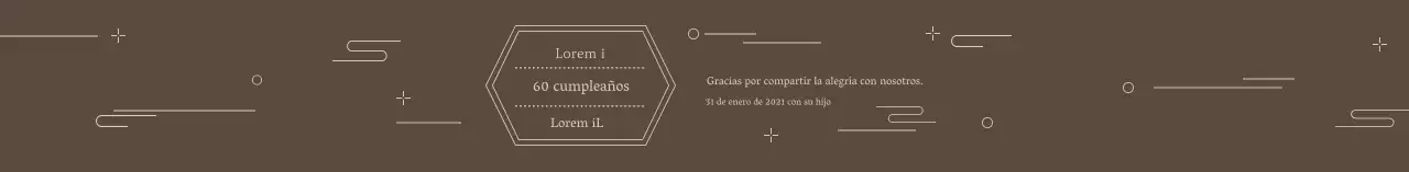 Celebración de la jubilación del patrón tradicional marrón