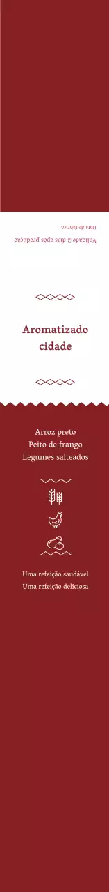 Lancheira vermelha com ícone simples