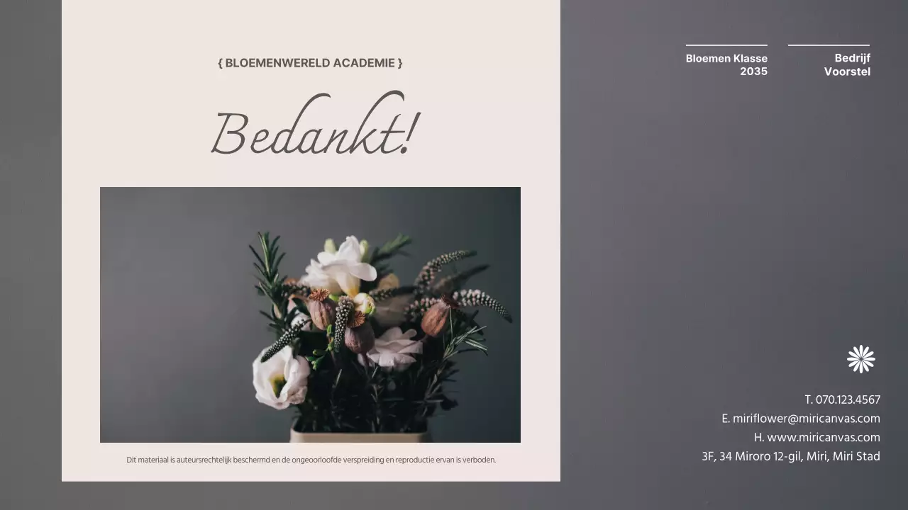 Gids voor de grijze en roze bloemen eendaagse les