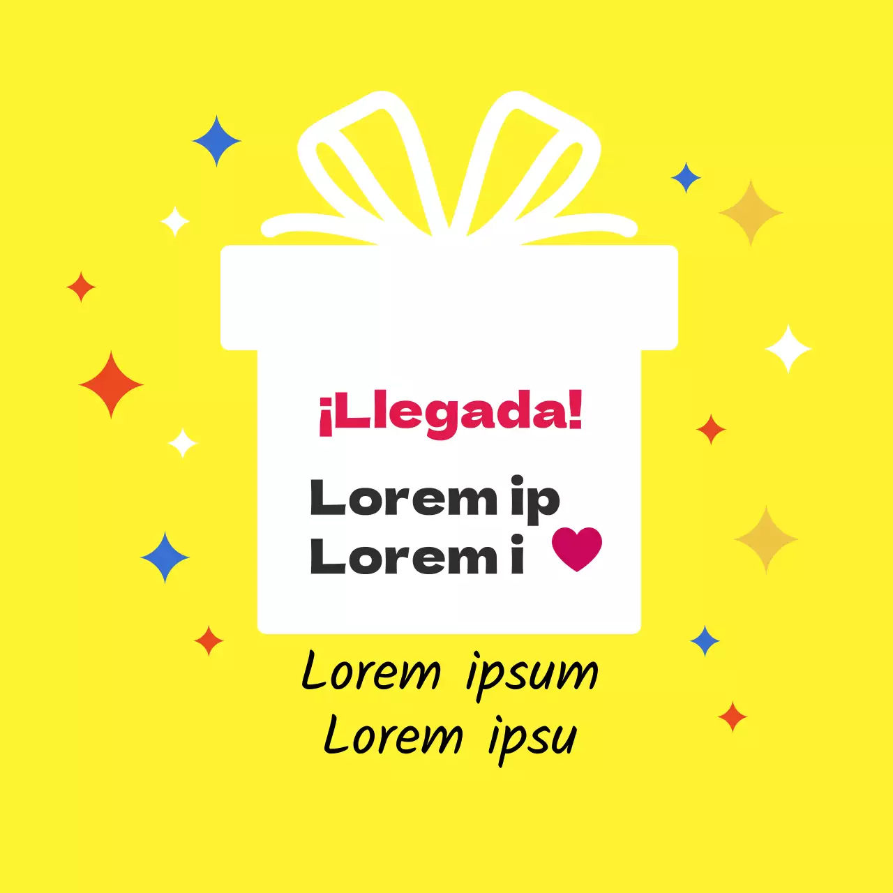 Etiqueta de revisión de la entrega de la ilustración roja amarilla