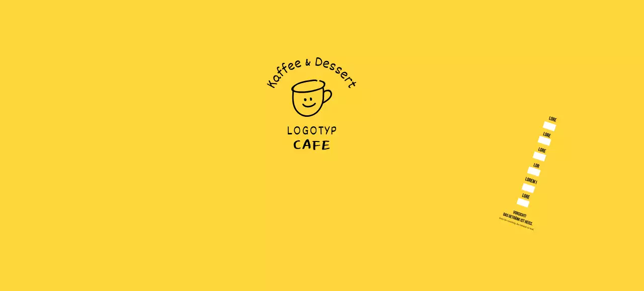 Gelbe handgezeichnete Illustration