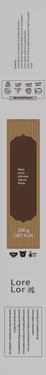 Graues Etikett für saubere Jerky-Lebensmittel