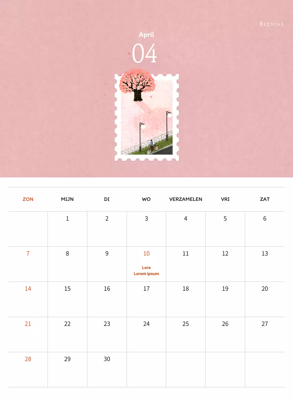 Stempelillustraties met een warm concept