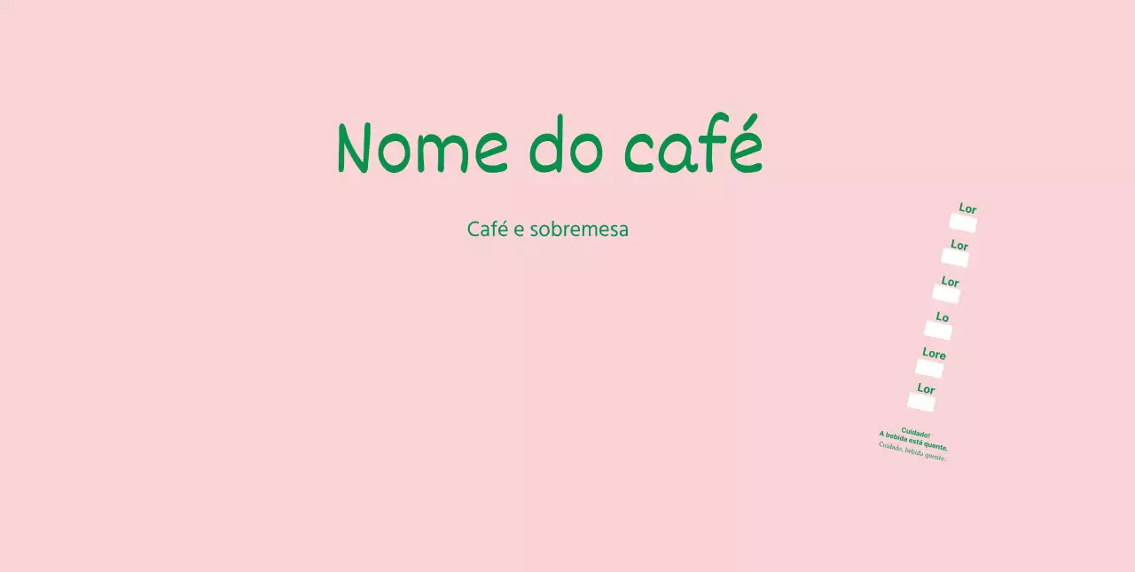 Rosa Verde Letras inglesas bem definidas