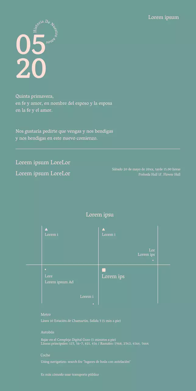 Invitaciones de boda sencillas en tonos pastel