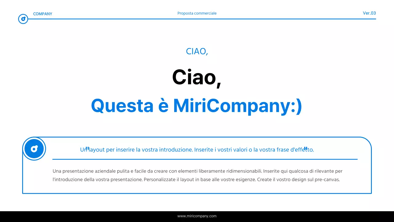 Semplice rapporto di evidenziazione del testo blu e bianco