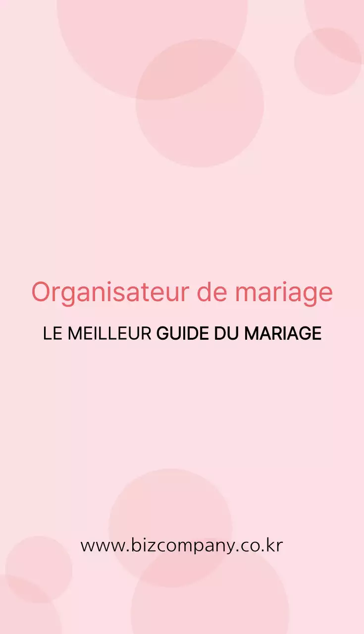Planification du mariage