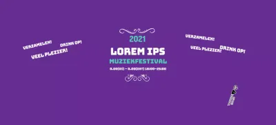 Paars muziekfestival evenement