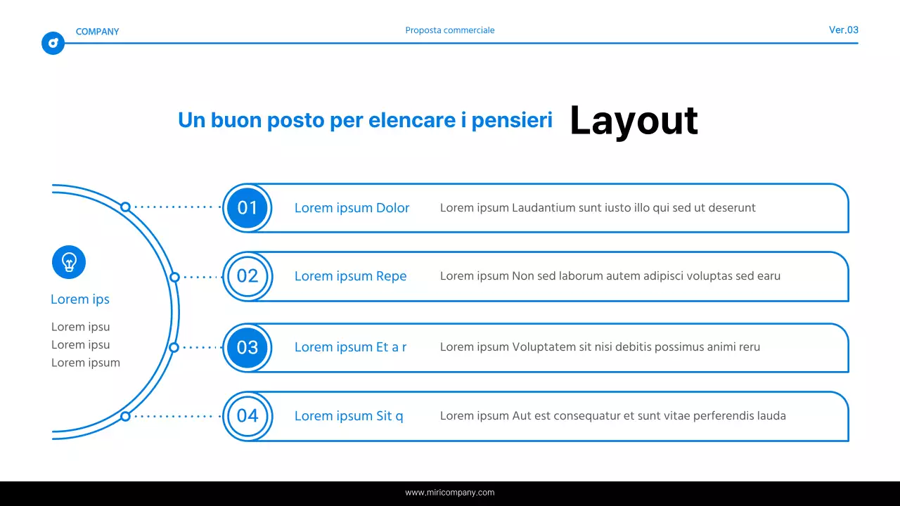 Semplice rapporto di evidenziazione del testo blu e bianco