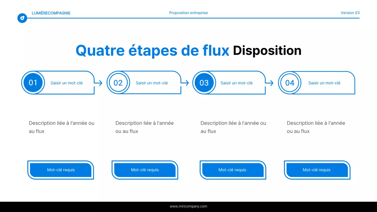 Rapport simple de surlignage de texte en bleu et blanc