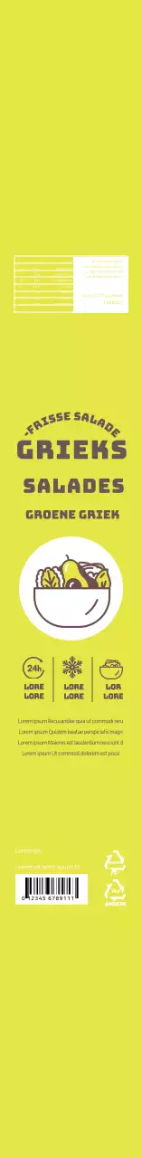Lime groene eenvoudige icoon salade lunchdoos