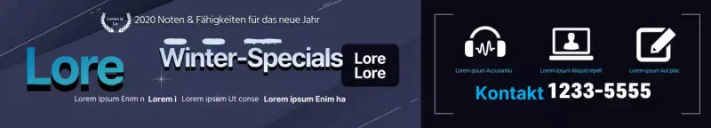 Marineblaue Icon-Schriftzüge Hervorgehobene Werbung für Schulunterricht