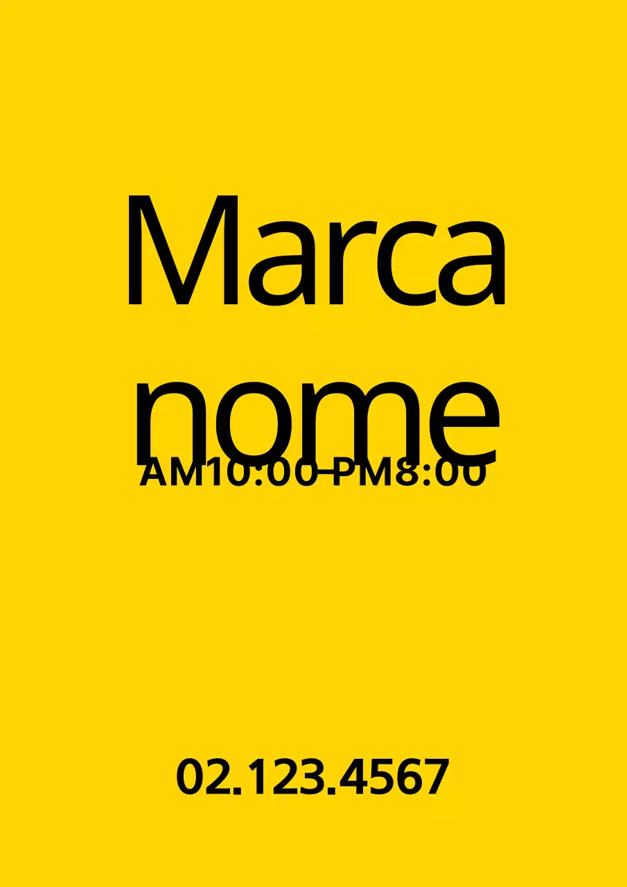 Uma peça promocional simples com texto amarelo e preto